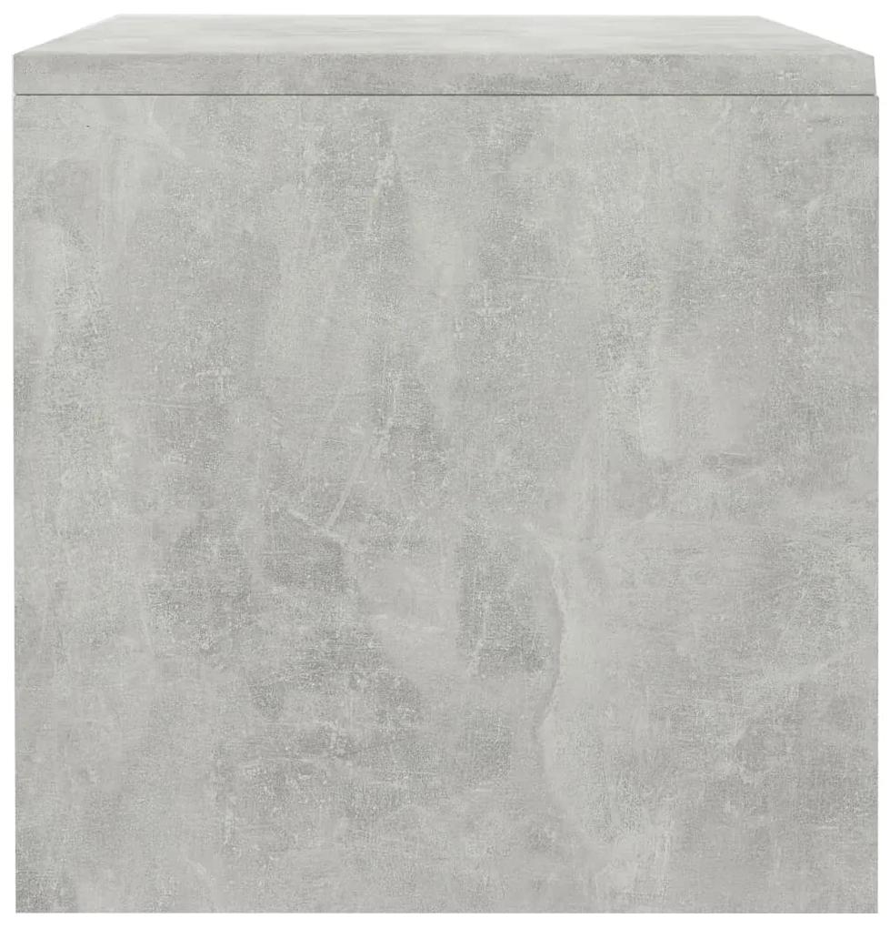 Mesa-de-cabeceira 40x30x30 cm contraplacado cinzento cimento