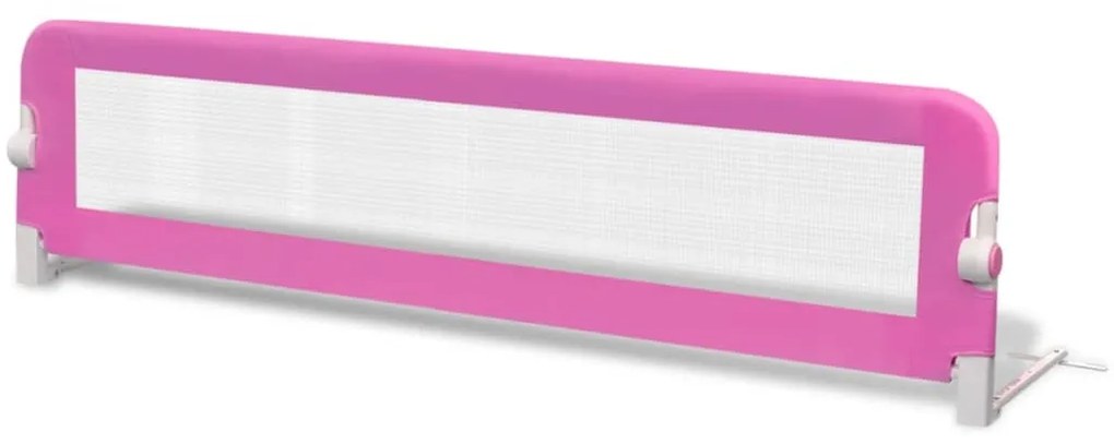 Barra de segurança para cama de criança 2 pcs 150x42 cm rosa