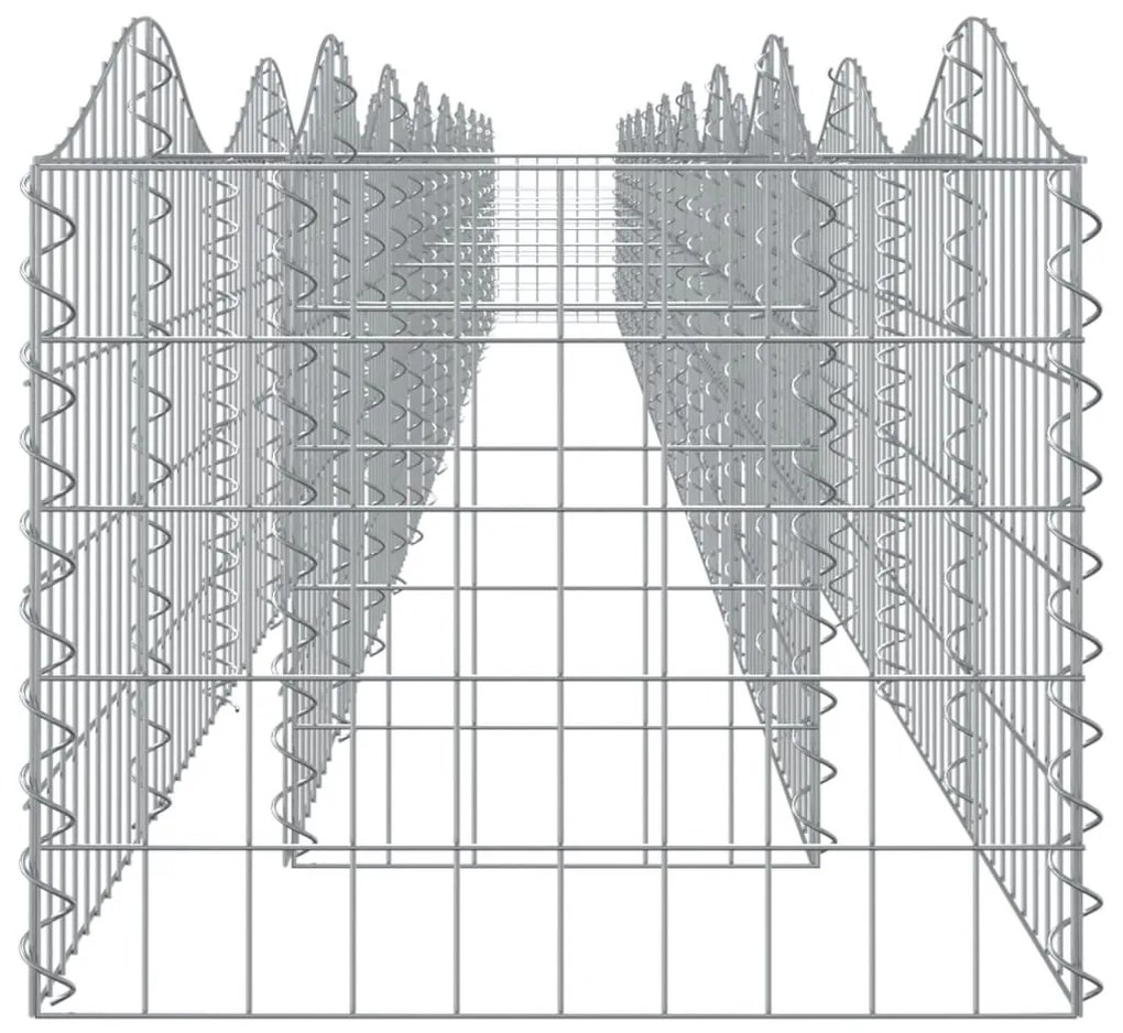 Canteiro elevado gabião arqueado 800x50x50 cm ferro galvanizado