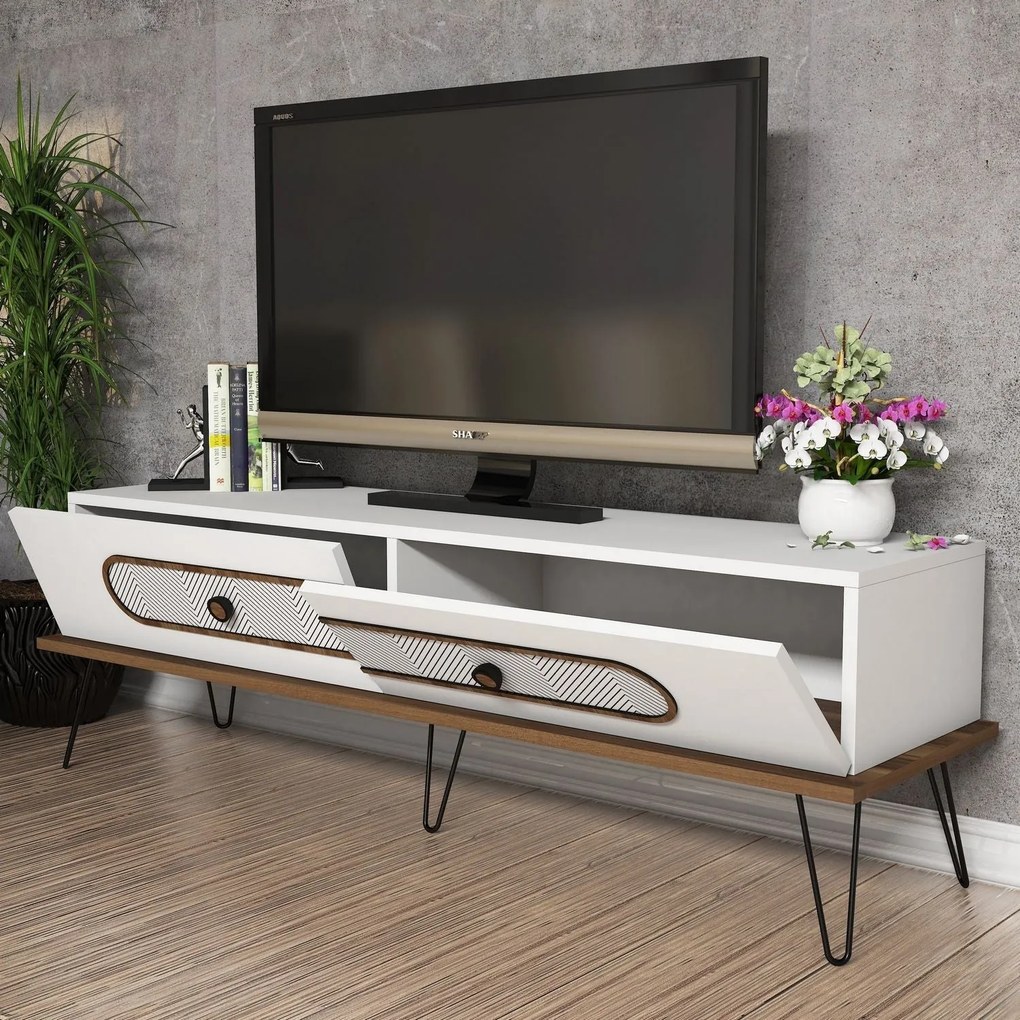 Móvel TV Ekol – Branco – 145 cm x 45 cm x 40 cm