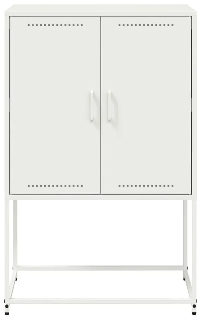 Aparador alto 68,5x38,5x107 cm aço branco