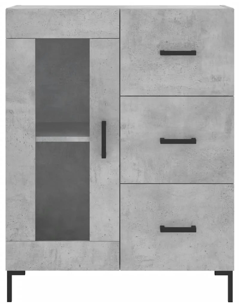Armário alto 69,5x34x180 cm derivados de madeira cinza cimento