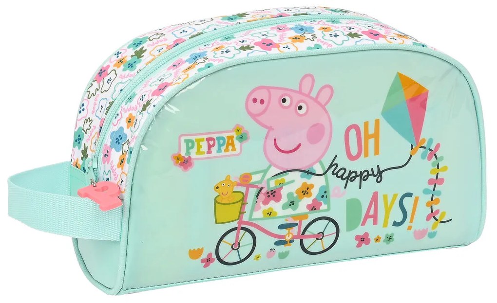 Nécessaire Escolar Peppa Pig Cosy Corner Azul Claro (26 X 16 X 9 cm)