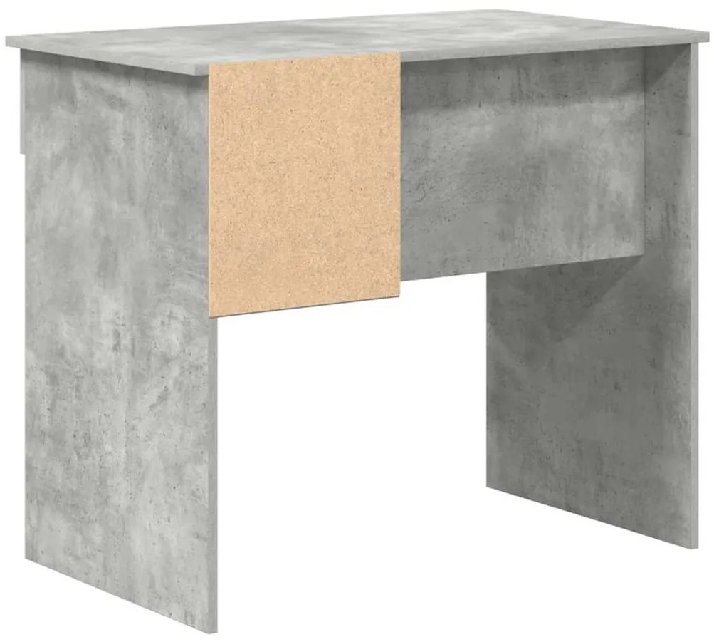 Mesa com armazenamento cinza concreto 90x49.5x75 cm madeira engenheira