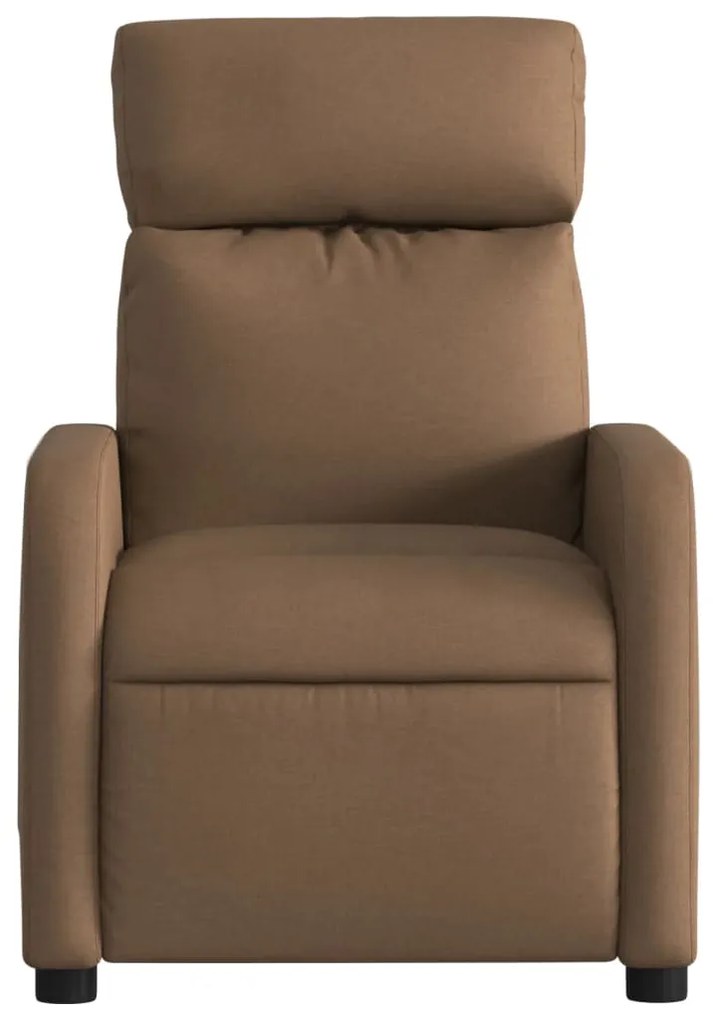 Poltrona de massagens reclinável tecido castanho