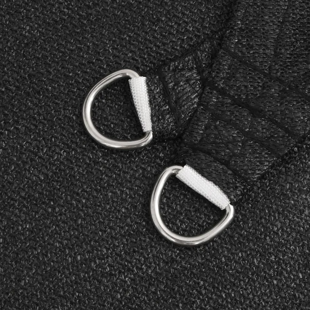 Para-sol estilo vela 160 g/m² 4/5x3 m PEAD preto