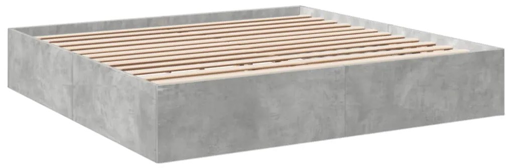 Estrutura de cama 180x200 cm derivados de madeira cinza cimento