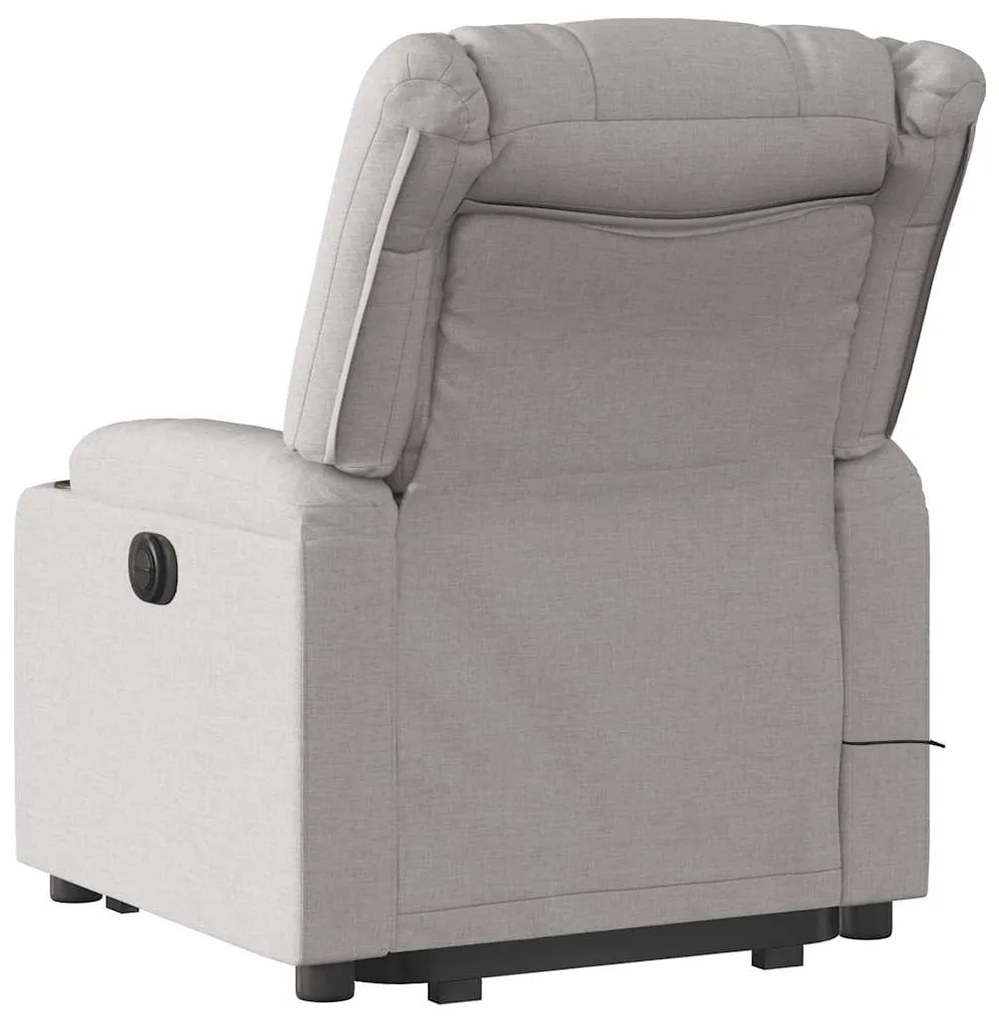 Poltrona elevatória de massagens tecido cinzento-nublado