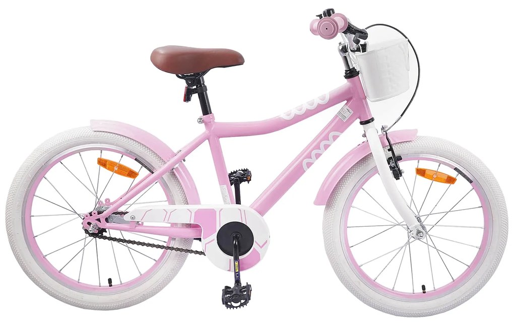 vidaXL Bicicleta Infantil 20 Polegadas para 6-11 Anos Rosa Claro