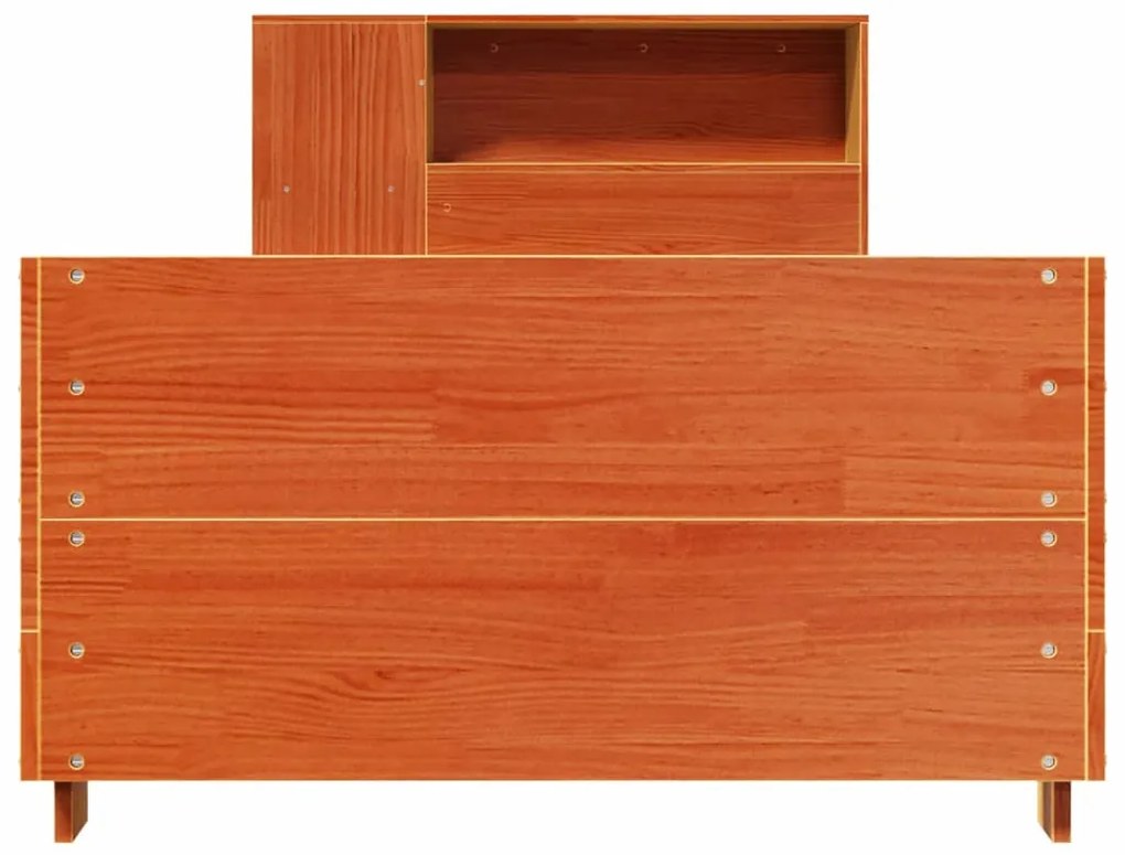 Cama sem colchão 90x190 cm madeira de pinho maciça castanho-mel