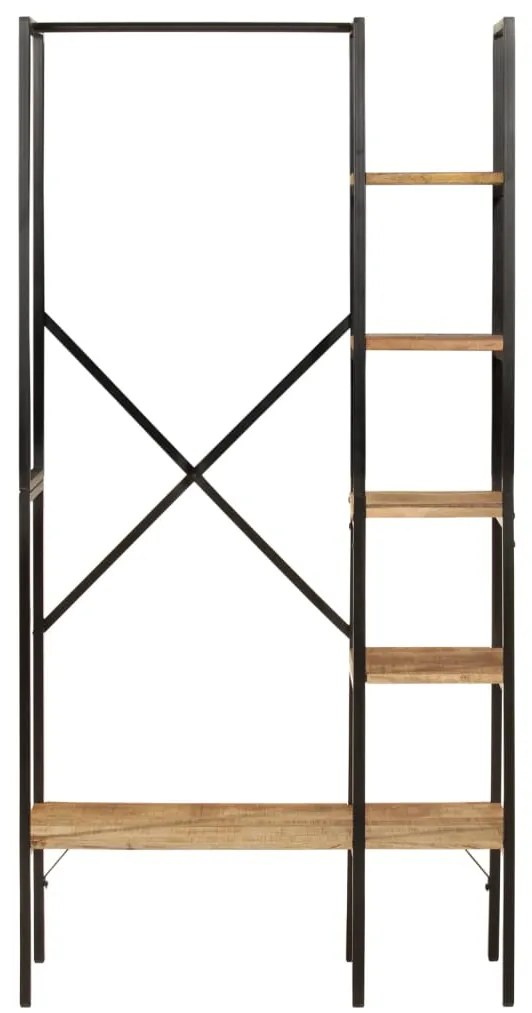 Roupeiro com prateleiras 90x40x190 cm mangueira maciça/ferro