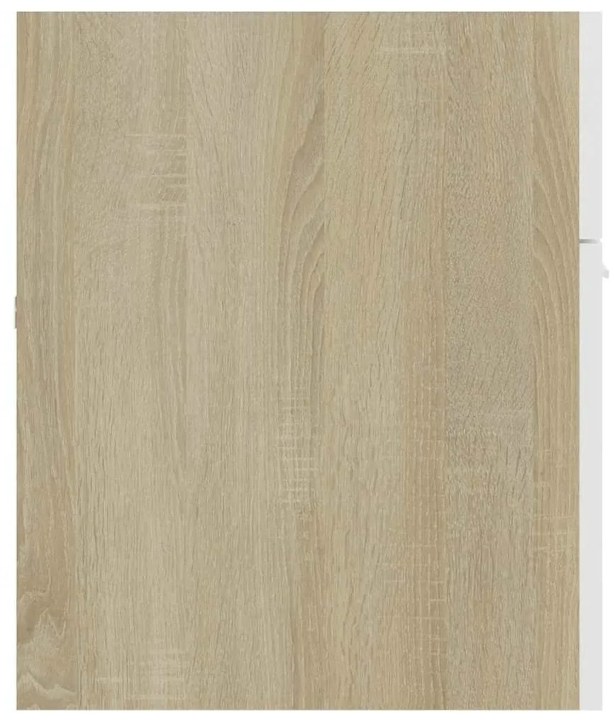 2 pcs conj. móveis casa banho contrapl. branco/carvalho sonoma