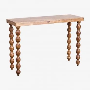Consola De Entrada 115x40 Cm Em Madeira De Manga Tessaia Madeira De Cabo Escuro - Sklum
