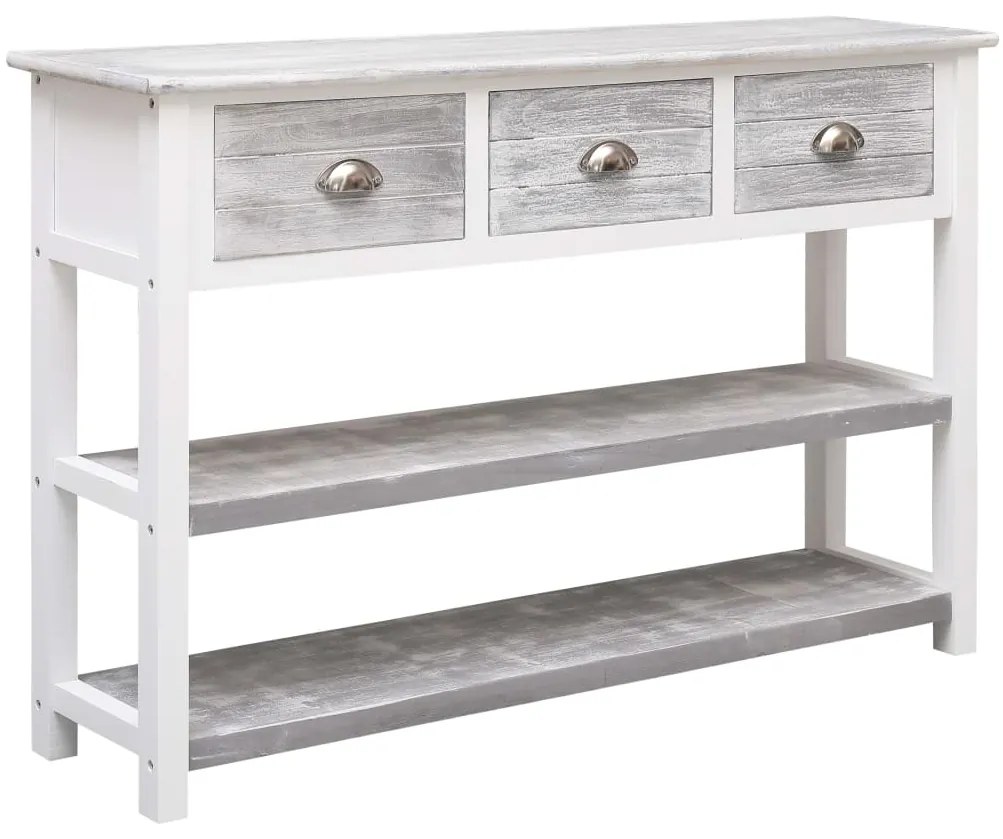 vidaXL Aparador estilo antigo 115x30x76 cm madeira cinzento