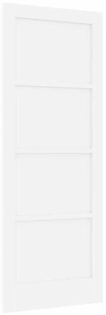 Porta Interior 'ORKDAL'Branca 78x202x4 cm Madeira Sólida de Pinho