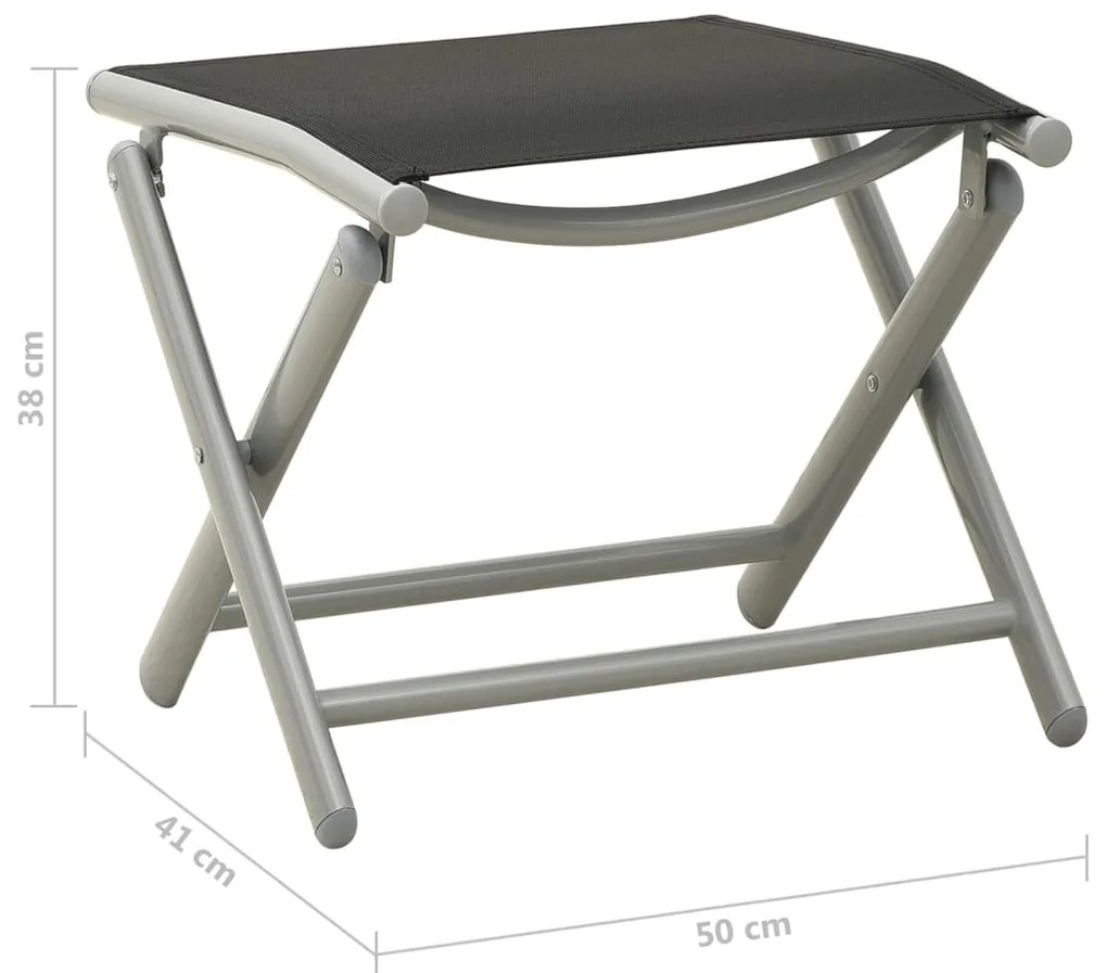 9 pcs conjunto lounge de jardim preto e prateado
