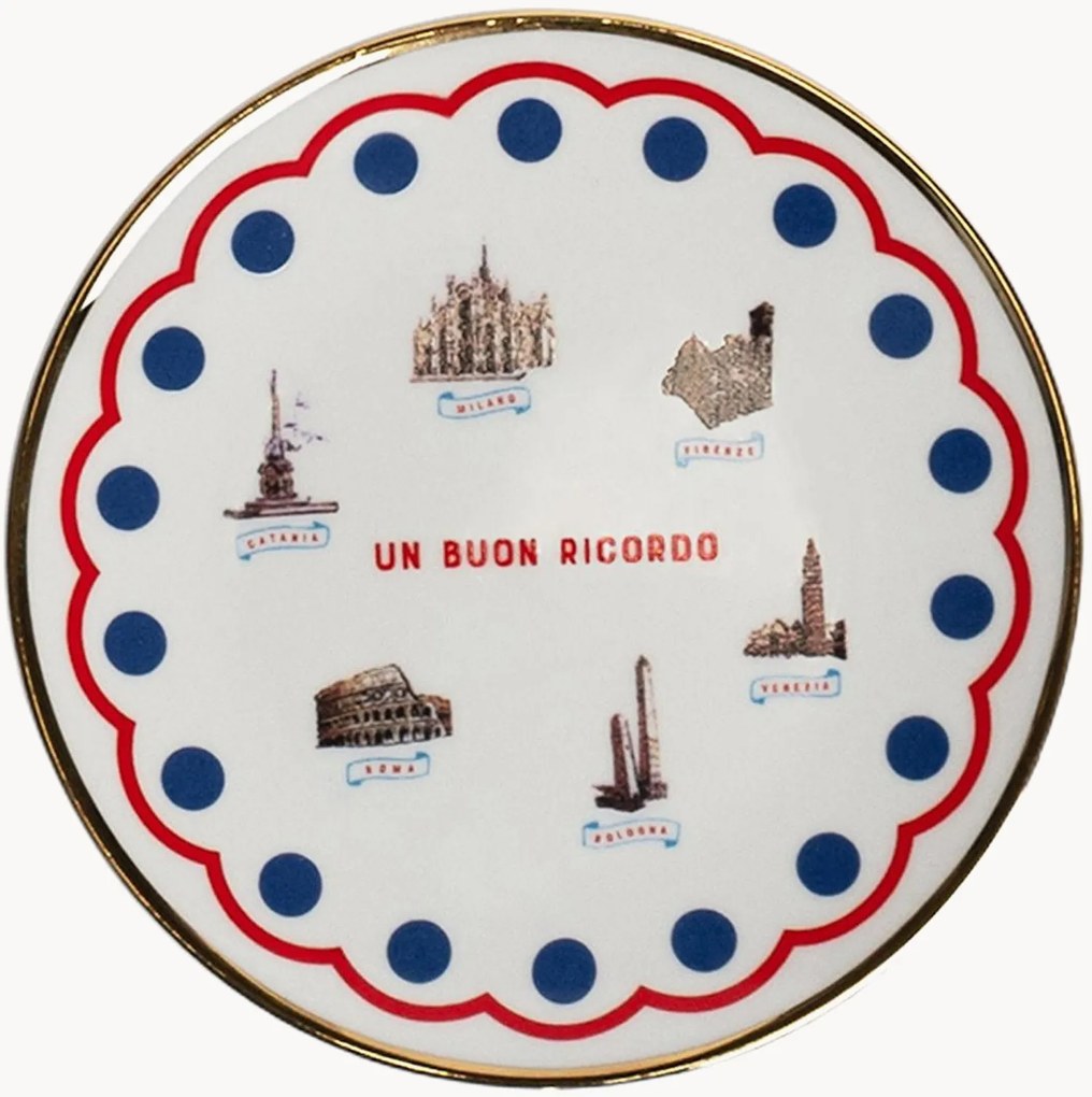Prato de sobremesa em porcelana Monumenti