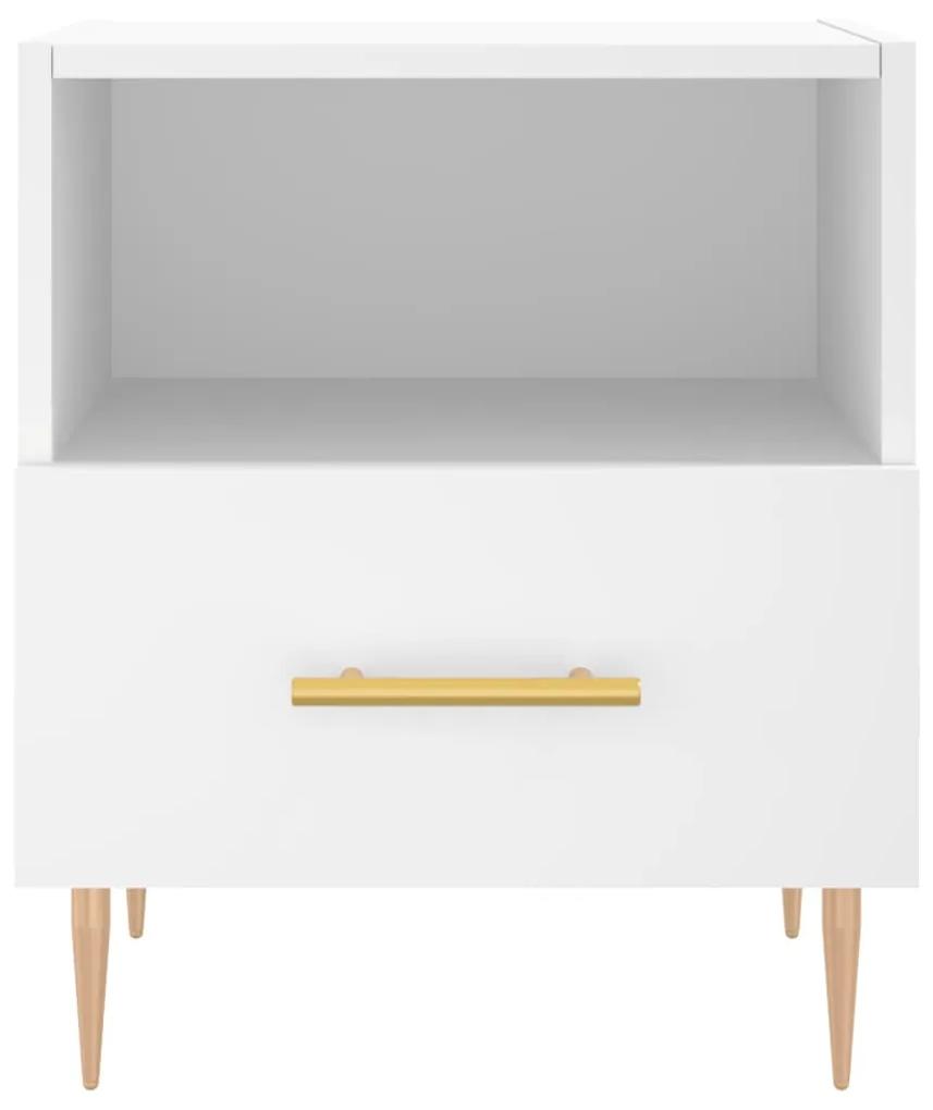 Mesas de cabeceira 2 pcs 40x35x47,5 cm deriv. de madeira branco