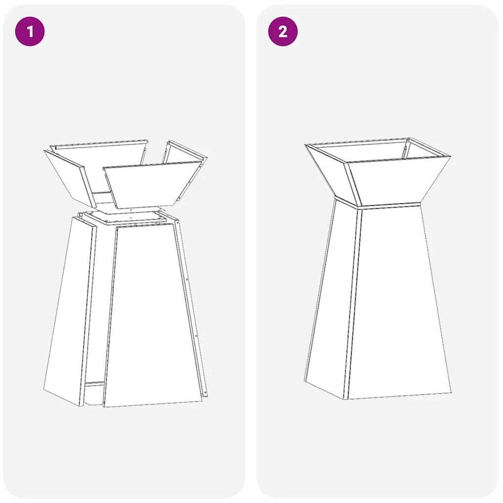Suporte para Plantas Branco Plástico Médio Inserções Decorativas