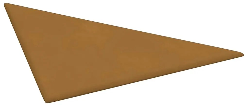Painel de parede 12 pcs 30x30 cm veludo 0,54 m² castanho