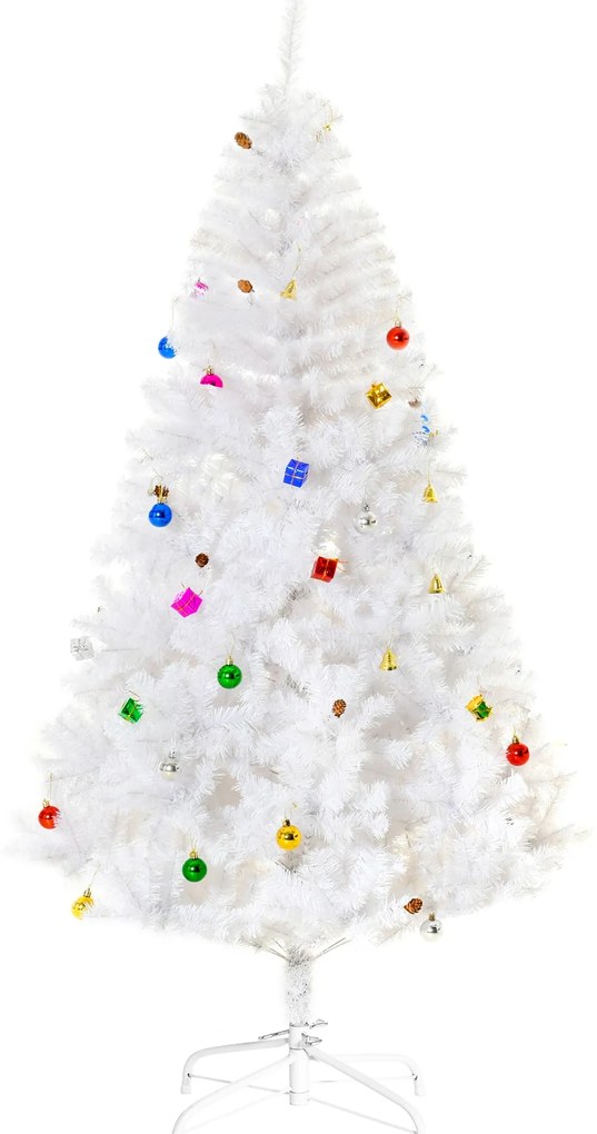 HOMCOM Árvore de Natal Artificial 180cm com 930 Ramos de PVC 48 Decora