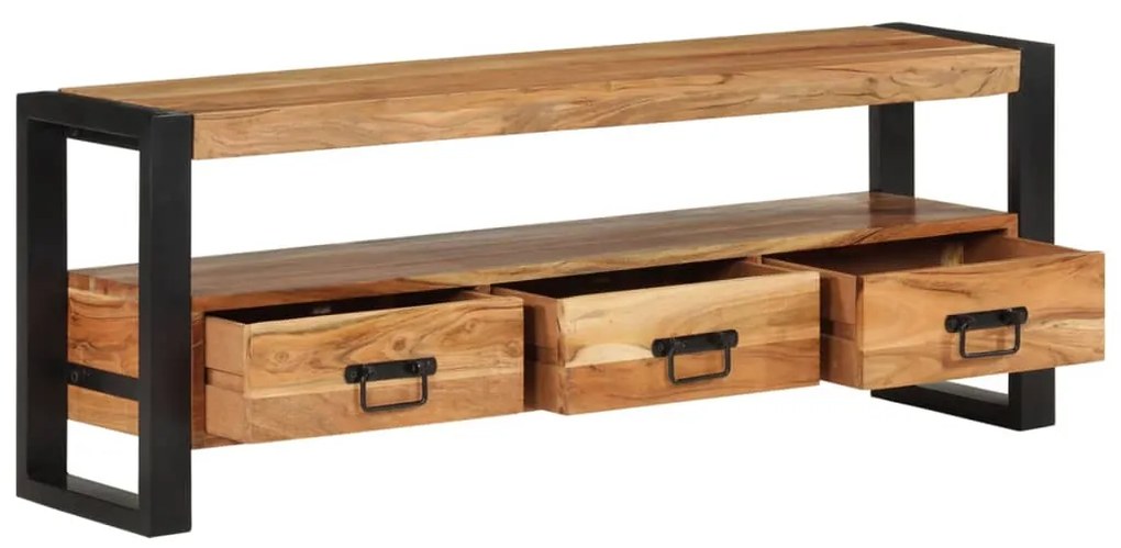 Móvel de TV 120x30x45 cm madeira de acácia maciça