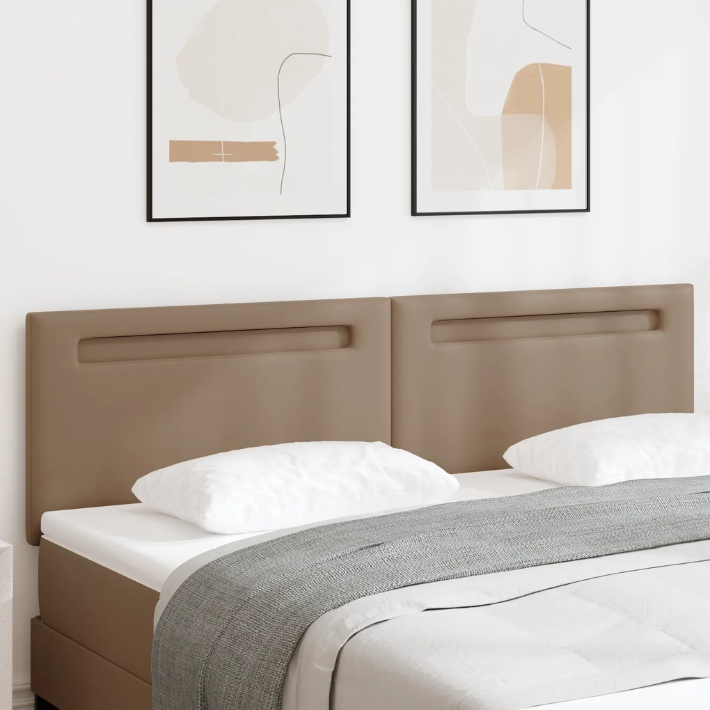 Cabeceira vidaXL Design Simples Cappuccino 180 cm em Couro Sintético