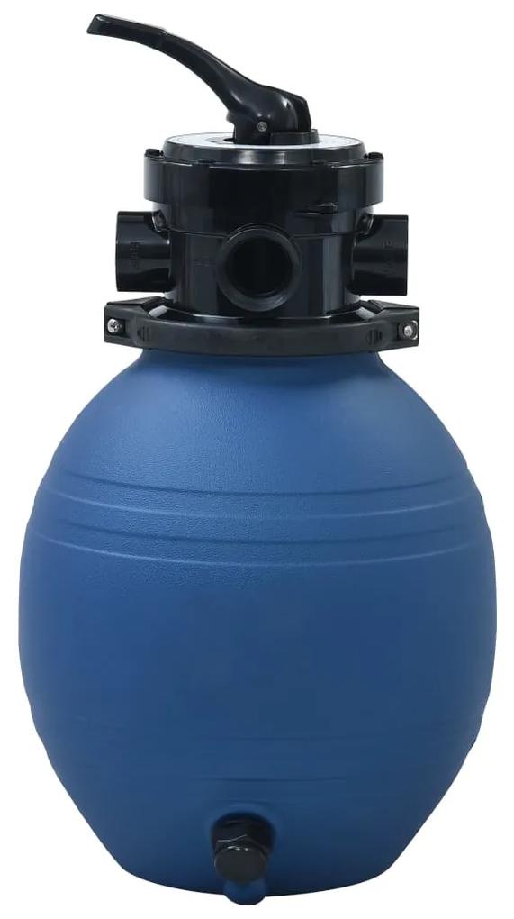 Filtro de areia p/ piscina válvula de 4 posições azul 300 mm