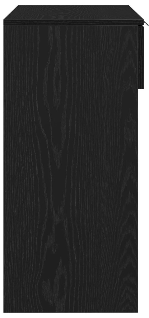 Mesa de Console vidaXL Preto Carvalho 90x36x75 cm Madeira de Engenhari