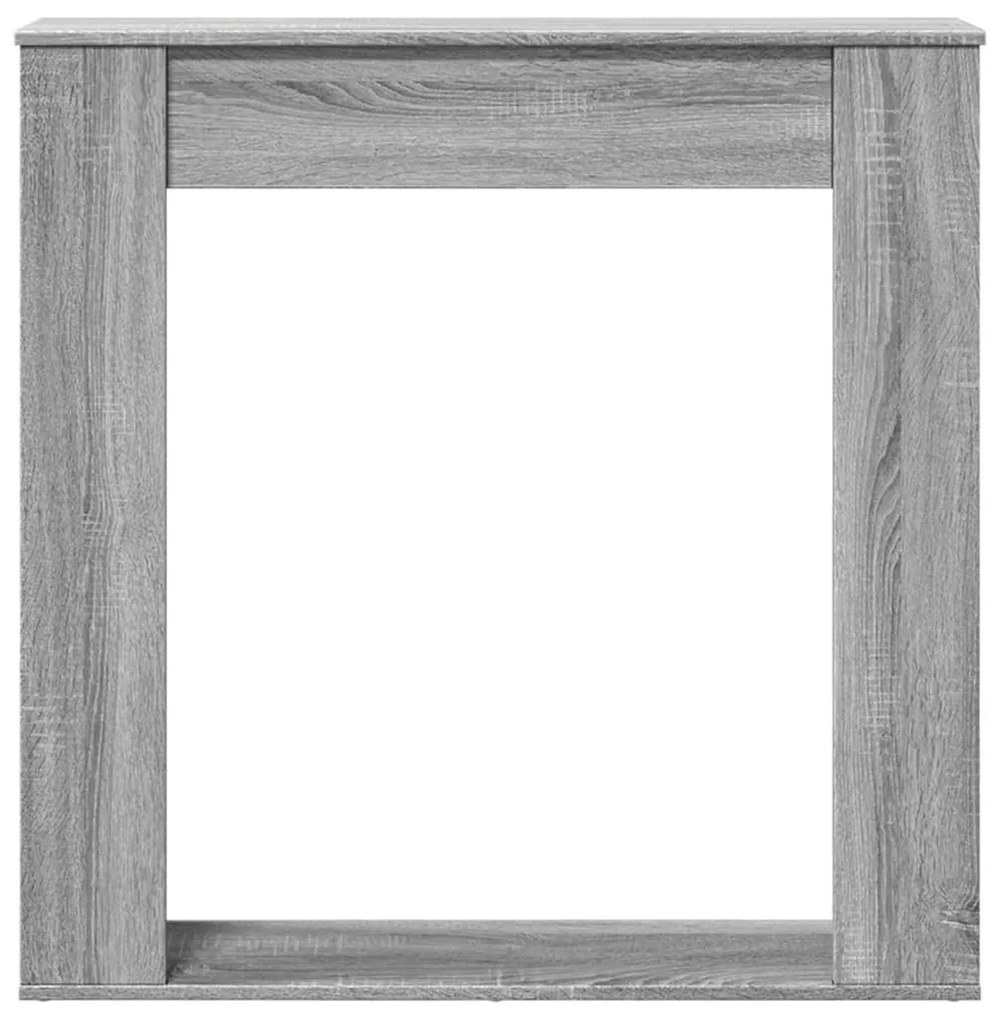 Cornija de lareira 100x20x100 cm derivados madeira cinza sonoma