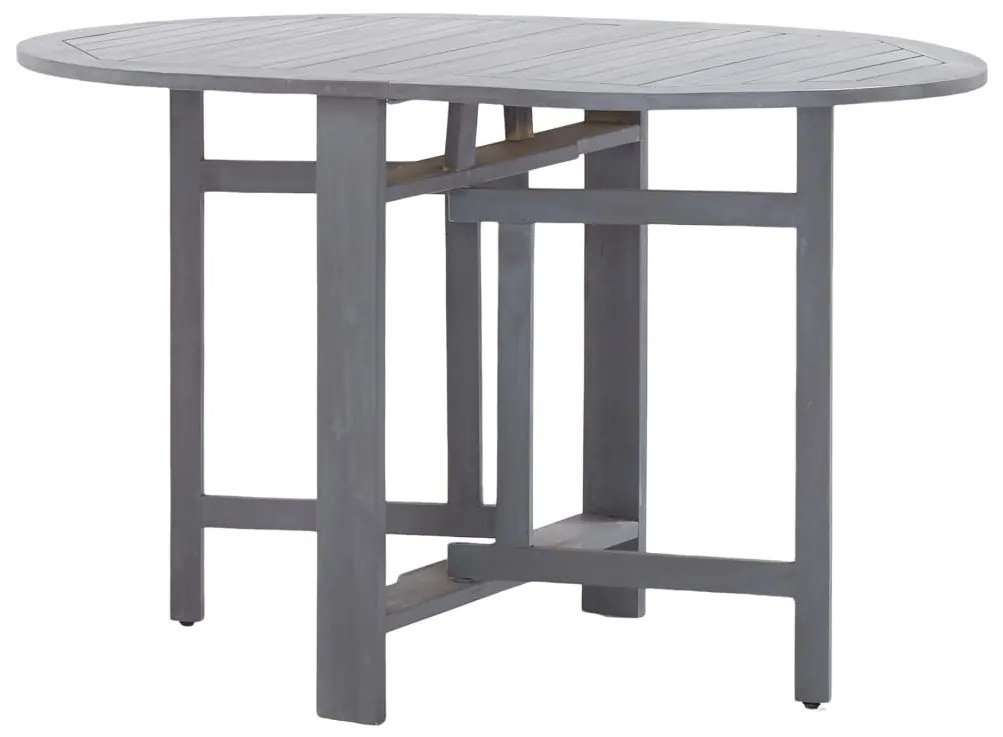 Mesa de jardim 120x70x74 cm madeira de acácia maciça cinzento