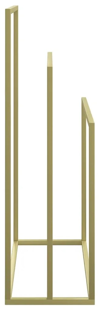Toalheiro de pé 48x24x79 cm ferro dourado