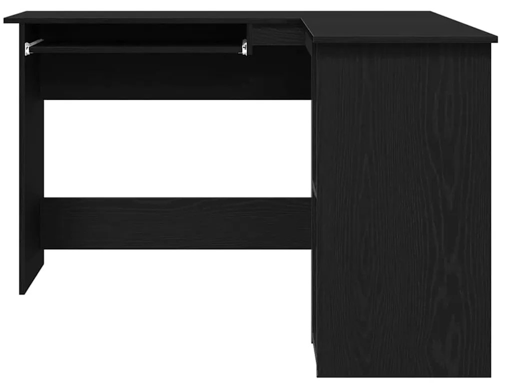 Escrivaninha vidaXL em Preto Carvalho de 120x140x75 cm em Madeira Enge