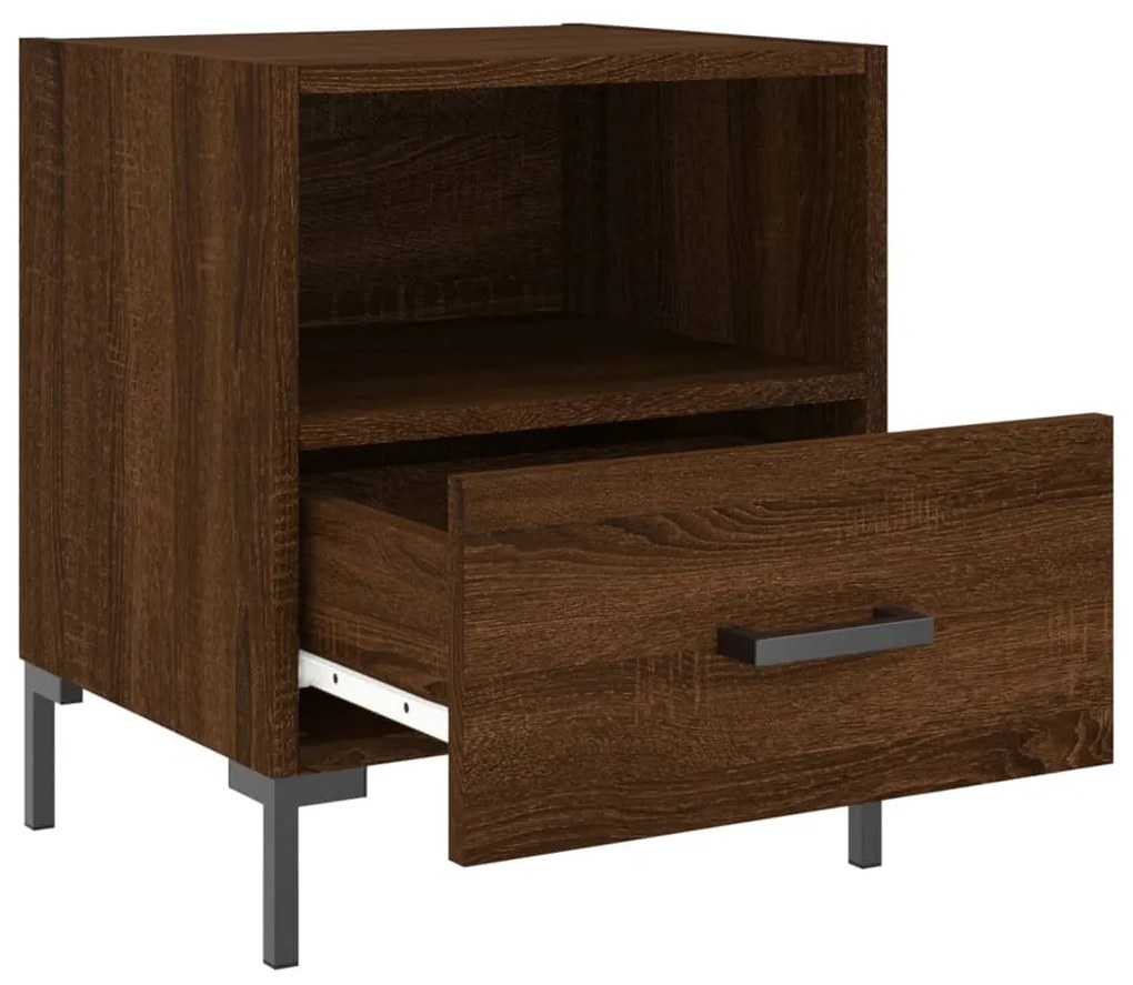 Mesa de cabeceira 2 pcs derivados de madeira carvalho castanho
