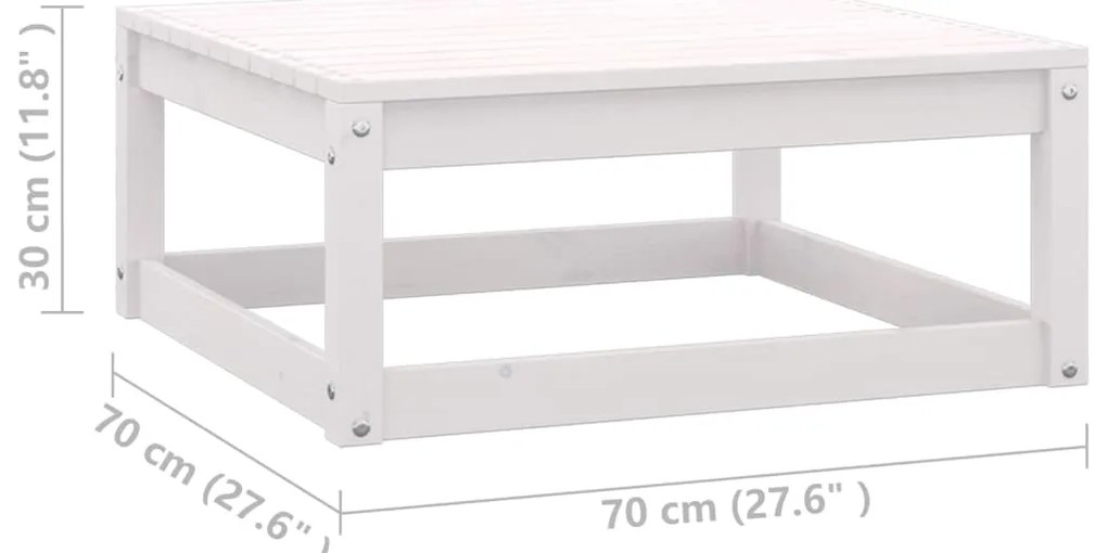 6 pcs conjunto lounge de jardim com almofadões pinho maciço
