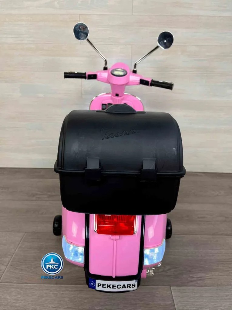 Moto criança eletrica Vespa Clássica Piaggio PX-150 12V Rosa