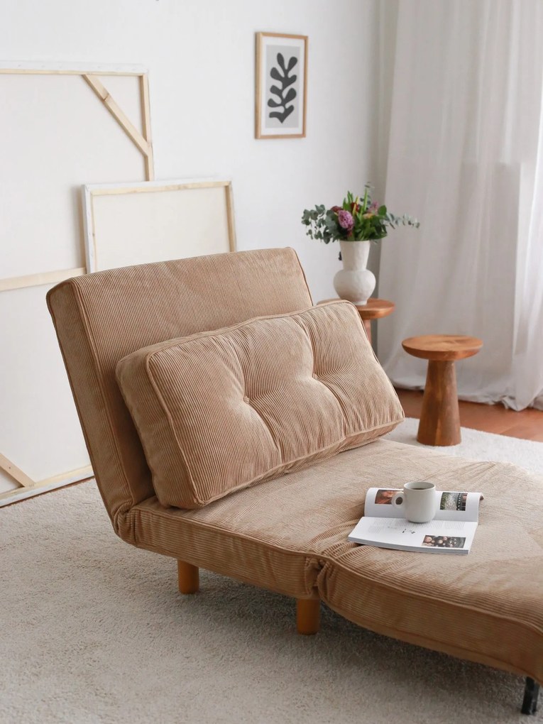 Sofá-Cama Foldy – Castanho – 93x82x90 cm