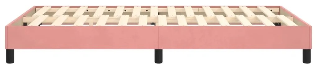 Estrutura de cama 120x200 cm veludo rosa
