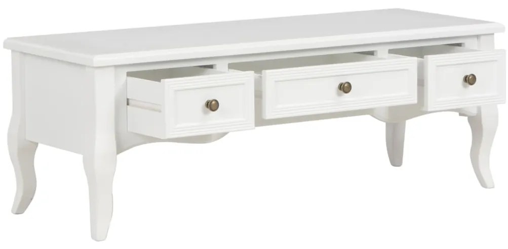 Móvel de TV 100x35x35 cm madeira branco