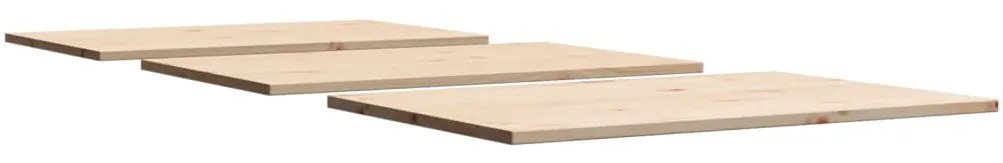 Tampos de mesa retangulares 3 pcs 80x53x1,7 cm pinho maciço