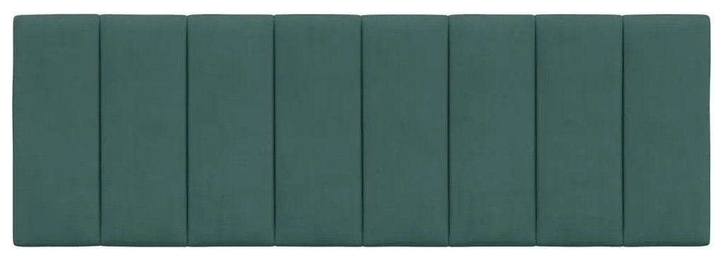 Almofadão de cabeceira 120 cm veludo verde-escuro