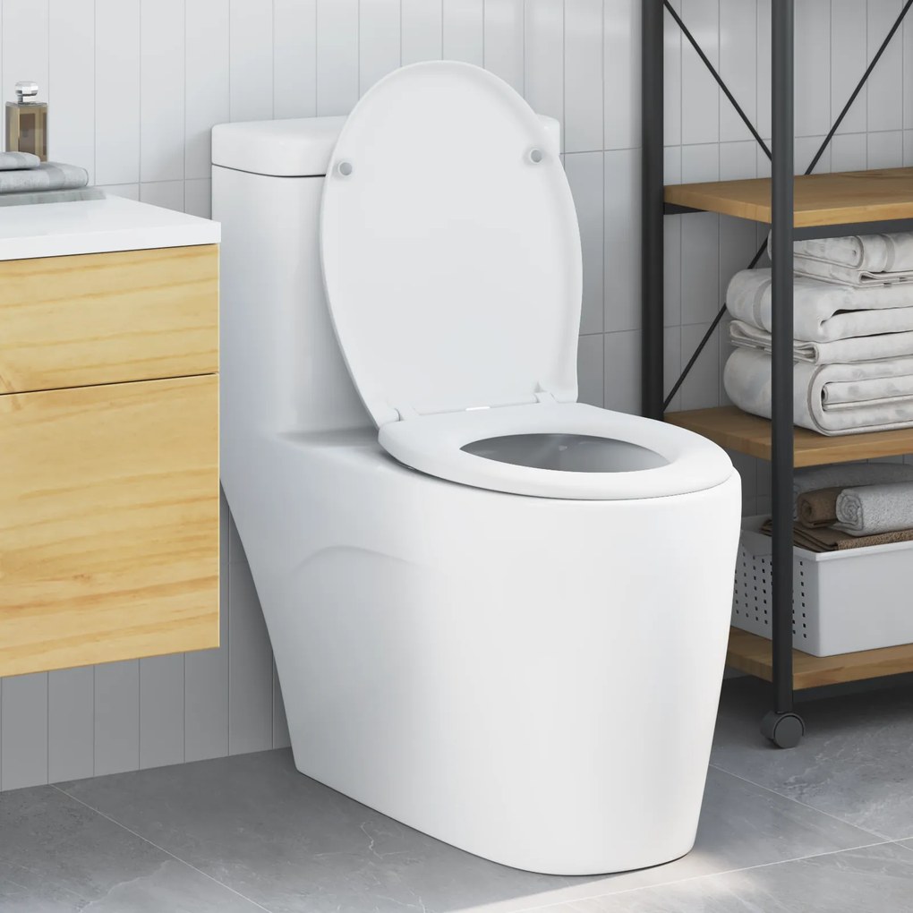 Assento de Toilette com Liberação Rápida e Fechamento Suave Duroplast Branco