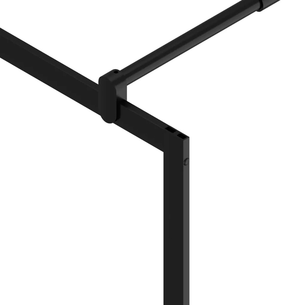 Divisória de chuveiro vidro transparente ESG 115x195 cm preto