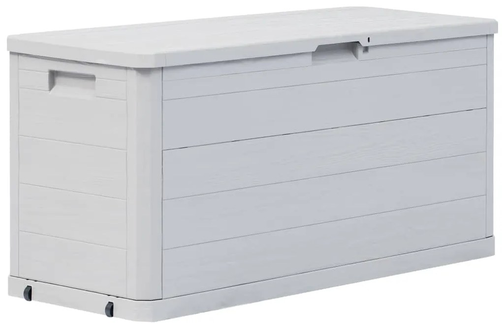 45686 vidaXL Caixa de arrumação para jardim 280 L cinzento claro