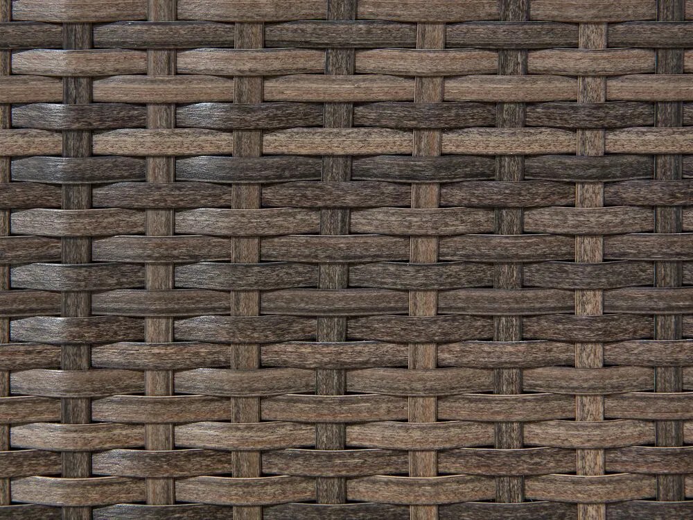 Conjunto de jardim em rattan castanho com 4 lugares LUCA Beliani