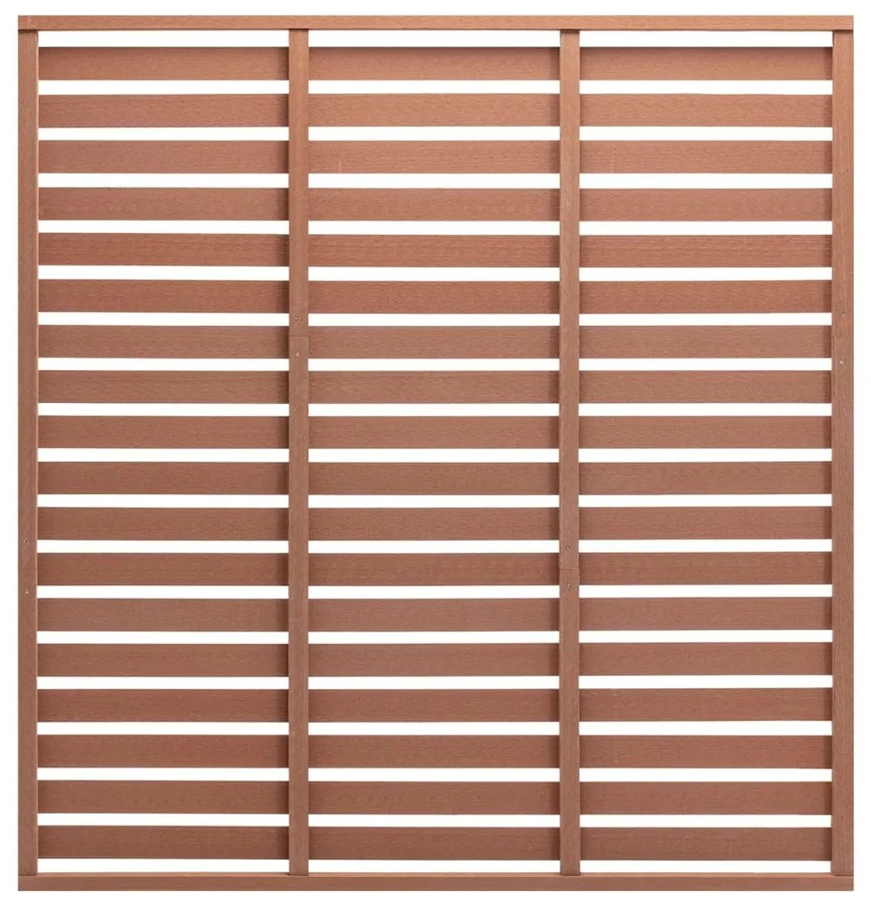 vidaXL Painel de vedação 180x180 cm WPC castanho