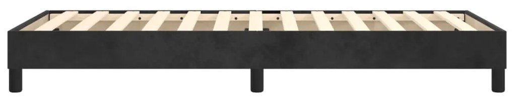 Estrutura de cama sem colchão 100x200 cm veludo preto