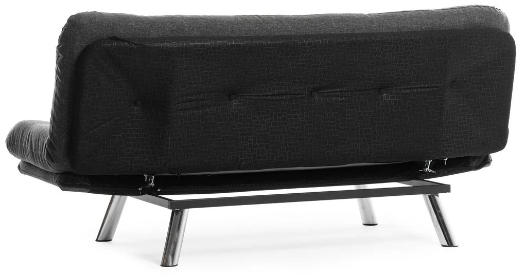 Sofá-Cama de 3 Lugares Misa – Cinzento Escuro – 52x175x40 cm
