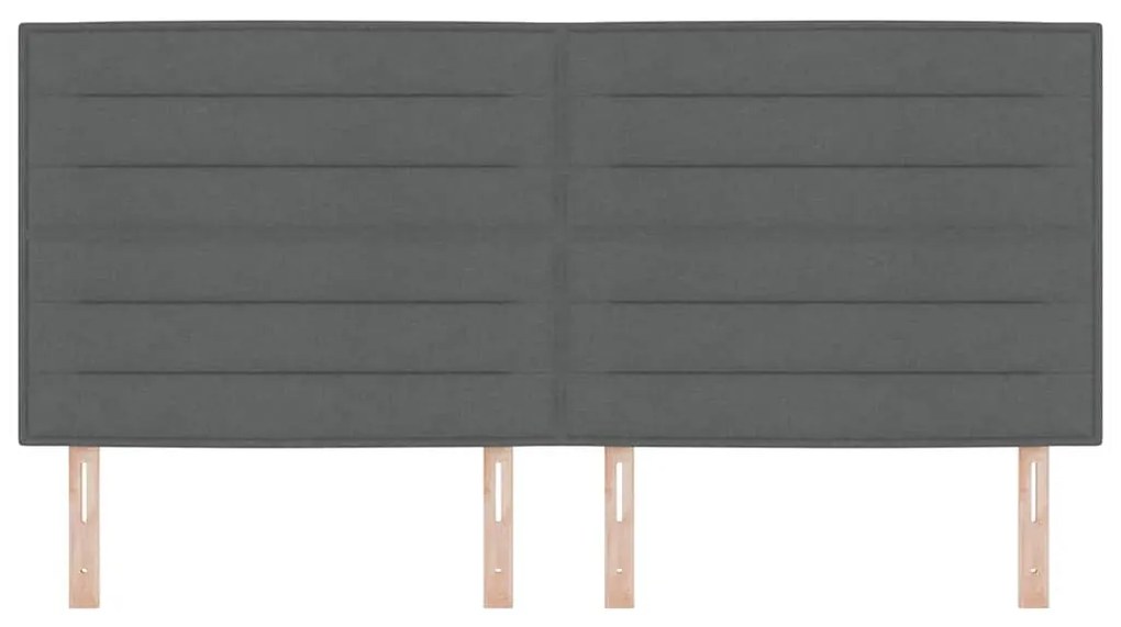 Cabeceira LED Design Linhas Cinza Escuro 100 cm Tecido