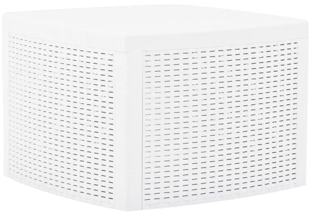 vidaXL Mesa de apoio 54x54x36,5 cm plástico branco